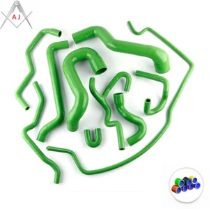 Green For SAAB 9-5 2.0T Turbo Silicone Radiator Coolant Hose Kit 2002-2007 - Picture 1 of 3