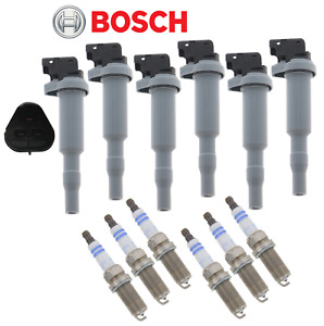 Ignition Coil + Spark Plug Double Platinum (6sets) Bosch OEM for BMW