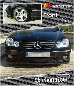 Carbon Fibre Front Bumper Splitter fits 2001-2007 Mercedes W203 C32 AMG - Picture 1 of 1
