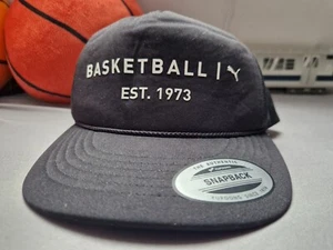 Puma Basketball Snapback Trucker Cap Hat Black Adjustable Mesh Back OSFA  - Bild 1 von 18