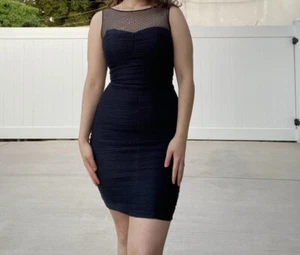 Js Collections Dress Navy Blue Size 0 - Picture 1 of 7