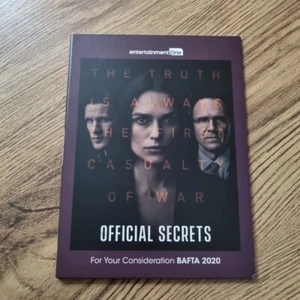 Official Secrets, Rare BAFTA Screener DVD, For Your Consideration 2020 Promo - Imagen 1 de 7