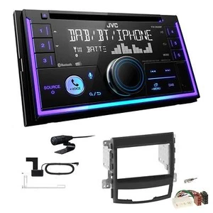 JVC KW-DB95BT Car Stereo Bluetooth DAB+ for Ssangyong Korando 2010-2013 Black - Picture 1 of 6
