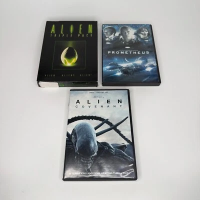 (5) Movie Lot - Alien - Aliens - Alien 3 - Alien Covenant - Prometheus DVD - Image 1 of 2