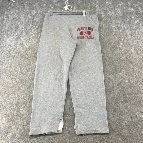 VINTAGE Washington State Cougars Pants Mens Medium Grey Sweat USA 90s Russell Cover