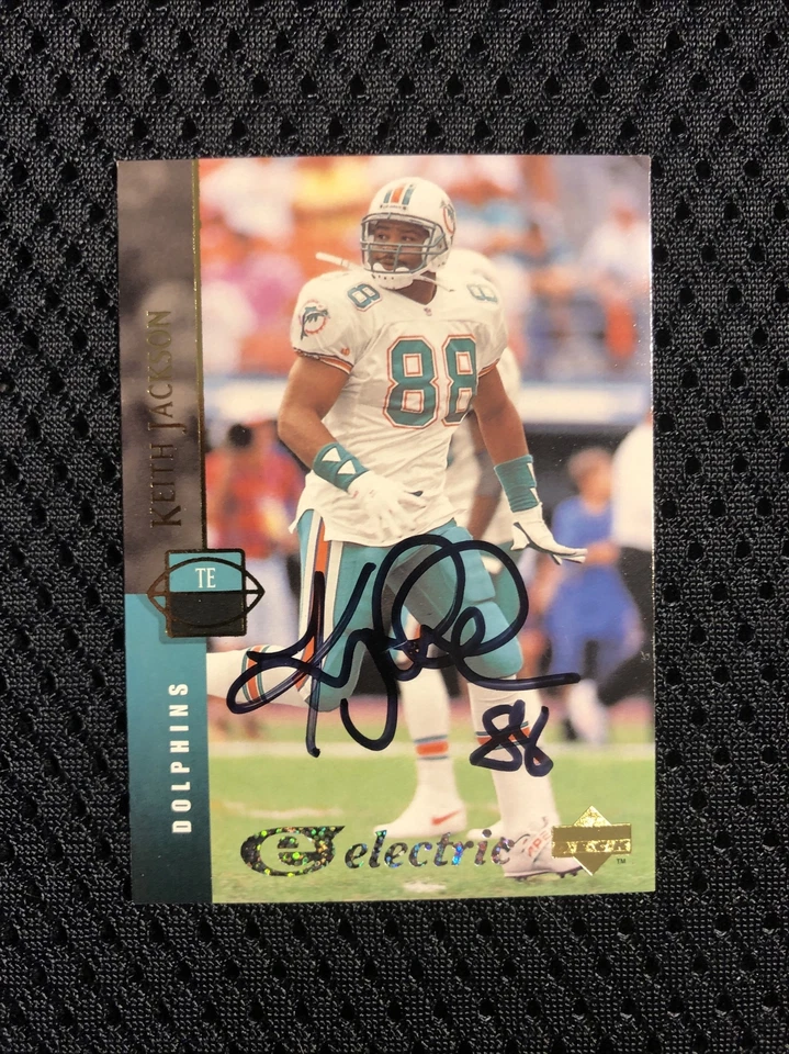 KEITH JACKSON Signed 1994 Upper Deck-Eletric #286 Miami Dolphins - Image 1 of 3