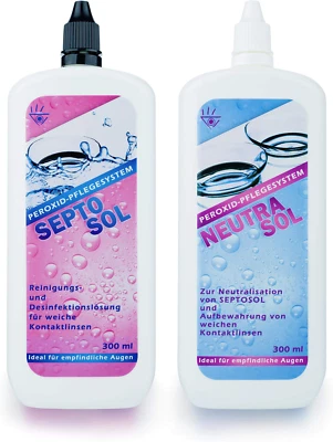 OPTOSOL - CHEMISCHE PRODUKTE GMBH Septo- & NeutraSol im praktischen 2 x 300 ml Pflegeset für weiche Kontaktlinsen
