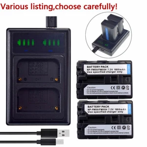 Battery or charger for SONY HandyCam DCR-TRV255E NP-FM50 NP-FM30 DCR-DVD91E Cam - Picture 1 of 32