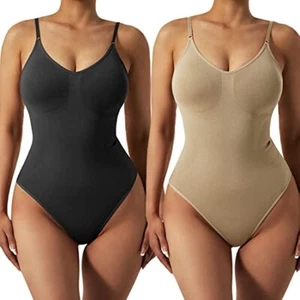 Women Seamless Bodysuit Tummy Control Shapewear Sleeveless Sculpting Body Shaper - Picture 1 of 30
