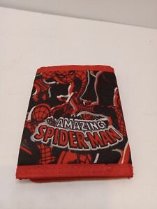 Amazing Spider-Man Tri-Fold Wallet - Bioworld Marvel Black and Red