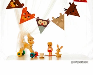 Xmas Jungle Animals Paper Garland Bunting Banner Celebration Party Decoration - Picture 1 of 8