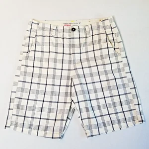 Pantalones Cortos American Eagle Outfitters Para Hombre 34x11 Azul Marino Blanco A Cuadros Longboard Planos - Imagen 1 de 19