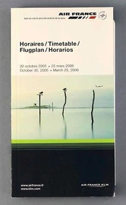 AIR FRANCE AIRLINE TIMETABLE WINTER 2005/06 AF SEAT MAPS - Picture 1 of 5