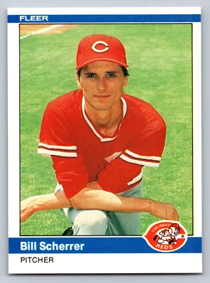 1984  Fleer #482 Bill Scherrer Reds Rookie Baseball Card SEE DESCRIPTION - Image 1 of 2