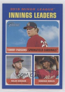 2020 Topps Heritage Minor League Edition Blue /99 Nolan Kingham Domingo Robles