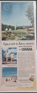 Anuncio impreso de vacaciones de Canadá 1949 Parque Nacional del Príncipe Alberto Islas del Príncipe Eduardo - Imagen 1 de 1