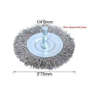 10Pcs 3 Inch Stainless Steel Wire Wheel Brushes Kit for Drill with 1/4-Inch H... - Picture 1 of 1