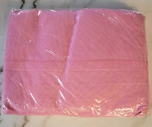 NOS - Vintage Lauren Ralph Lauren Pink & White Stripe Flat Sheet-Queen [1099] - Picture 1 of 3