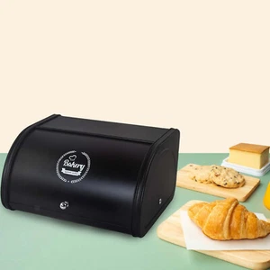 Bread Bin Box Kitchen Food Storage Loaf Container Roll Top Large Capacity - Picture 1 of 15