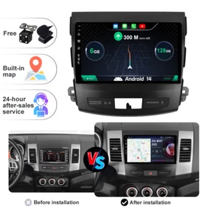 6+128G Android 14 autoradio GPS navigatore per Mitsubishi Outlander/Peugeot 4007 - Foto 1 di 13