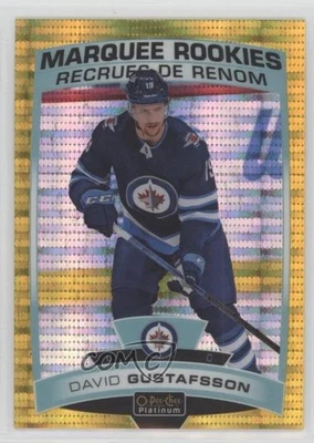 2019-20 O-Pee-Chee Platinum Seismic Gold /50 David Gustafsson #157 Rookie RC - Image 1 of 2