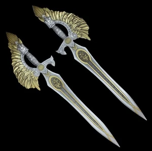Amazing 2024 2.5 Oz .999 Silver The Sword of St. Gabriel Gold Colored W/Display! - Picture 1 of 5