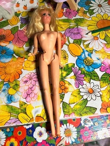 Vintage 1970s Blonde Rooted Eyelash PJ Barbie Doll *As is* - Picture 1 of 6