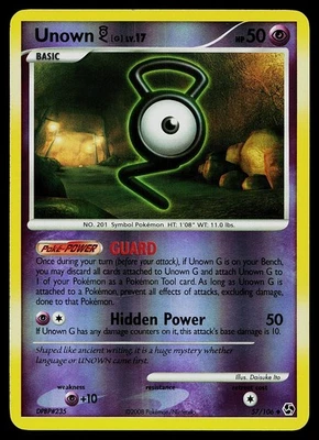 Pokemon Card - Unown [G] Great Encounters 57/106 Uncommon Reverse Holo - Image 1 of 2