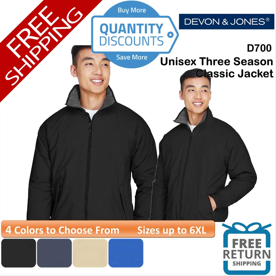 🔥 Devon & Jones Hombres Tres Temporadas Chaqueta Clásica Microfleece Hasta 6XL D700 Foto 1 de 1
