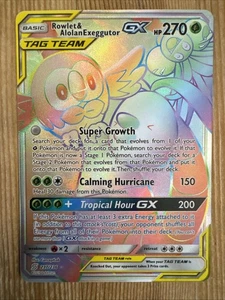 Rowlet Alolan Exeggutor 237/236 - Unified Minds Rainbow Tag Team GX Pokemon LP - Bild 1 von 3