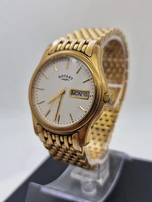 Vintage Rotary Gold-plated Quartz watch   Day/Date Indicator.       (A) - image 1 of 4