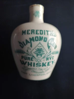 Meredith's Diamond Club Pure Rye Whiskey Mini 4 1/2' Crock  - Image 1 of 4