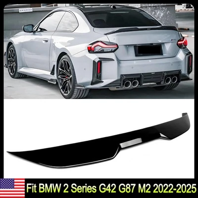 For BMW G42 230i M240i 2022-25 MP Style Rear Trunk Spoiler Wing Lip Gloss Black Foto 1 de 4