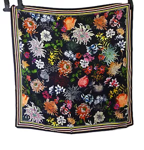 Marc Cain Square Silk Scarf Multicoloured Floral Print Unused with Tags - Picture 1 of 11