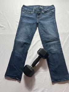 American Eagle Outfitters Girl's Artist Stretch Blue Jeans Size 4 #1041 - Picture 1 of 6
