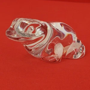 VILLEROY & BOCH Crystal Glass Frog Figurine Paperweight - Picture 1 of 9