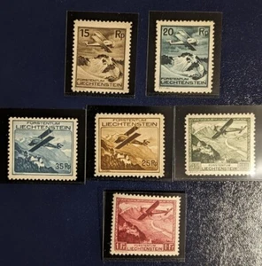 LIECHTENSTEIN 1930, VF AIRMAIL MNH SET - Picture 1 of 1
