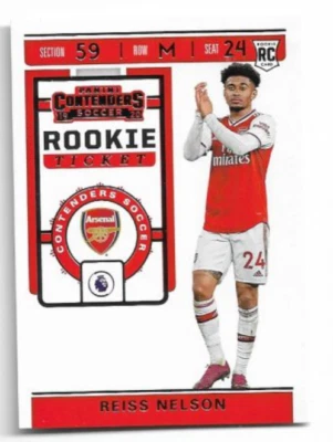 2019-20 Panini Chronicles Rookie Ticket Card : Reiss Nelson #RT-13 - Image 1 of 2