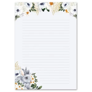 Motiv-Briefpapier HASENWIESE - DIN A4 Format 20 Blatt Tiere - Bild 1 von 6