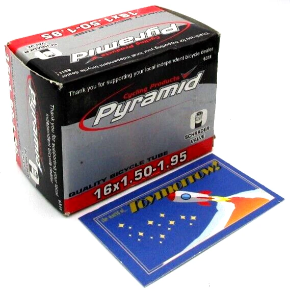 PYRAMID Bicycle Inner Tube 16x1.50 ISO 6311 w/ 32mm Schrader Valve - Image 1 of 1