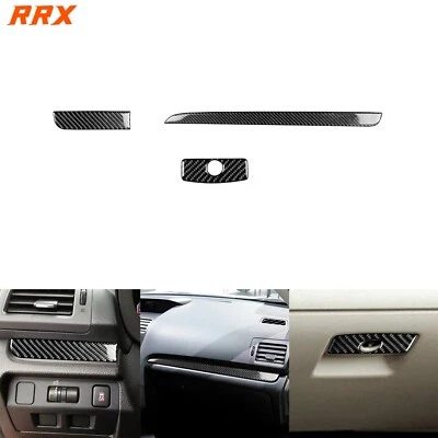 3Pcs Carbon Fiber Dashboard Panel Cover For Subaru Impreza XV Crosstrek 2012-17 — 第 1/4 张图片