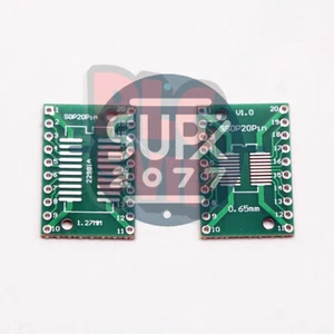 SOP20 SSOP20 DIP20 PCB SMD DIP/Adapter Plate Pitch 0.65/1.27mm(1pcs ) - Picture 1 of 1