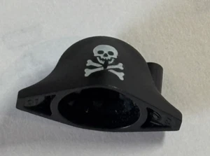 Lego Pirate Black Bicorne Captain's Minifig Hat Skull and Crossbones -vintage - Picture 1 of 1