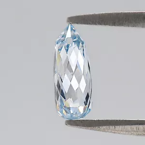 Diamante CVD taglio briolette coltivato in laboratorio 1,06 CT colore blu SI1 purezza laboratorio diamante - Foto 1 di 7