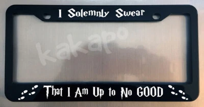 Harry Potter juro solemnemente que estoy hasta no buen marco de placa negro brillante Foto 1 de 3