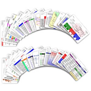 Juego completo de tarjetas de insignia horizontal - 30 tarjetas - tarjeta de identificación de bolsillo de referencia - Imagen 1 de 3
