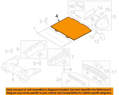 FORD OEM 13-19 Police Interceptor Utility Interior Trim-Rear Cover DB5Z7813046CA - Image 1 of 2