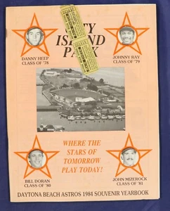 1984 Daytona Beach Astros Souvenir Jahrbuch + Ticket Bill Doran City Island Park - Bild 1 von 2