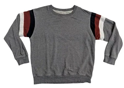 Sundry Striped Sweater Size 1 / Small (4-6) Gray Brown/Maroon Black White Soft - Image 1 of 4