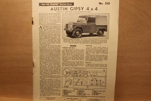 Original Austin Gipsy 4X4 (1958) Motor Trader Service Data No. 313 - Bild 1 von 1